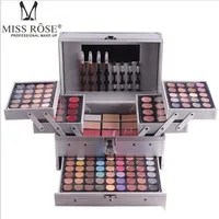

MISS ROSE makeup artist professional makeup multi-func aluminum case eyeshadow paleltte most complete miss rose makeup kit