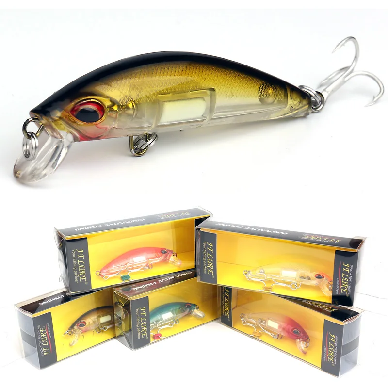 

New 7cm 12g Minnow Fishing Lure Hard Bait Wobblers Crank bait Fishing Accessories Luminous Strong Fishing bait