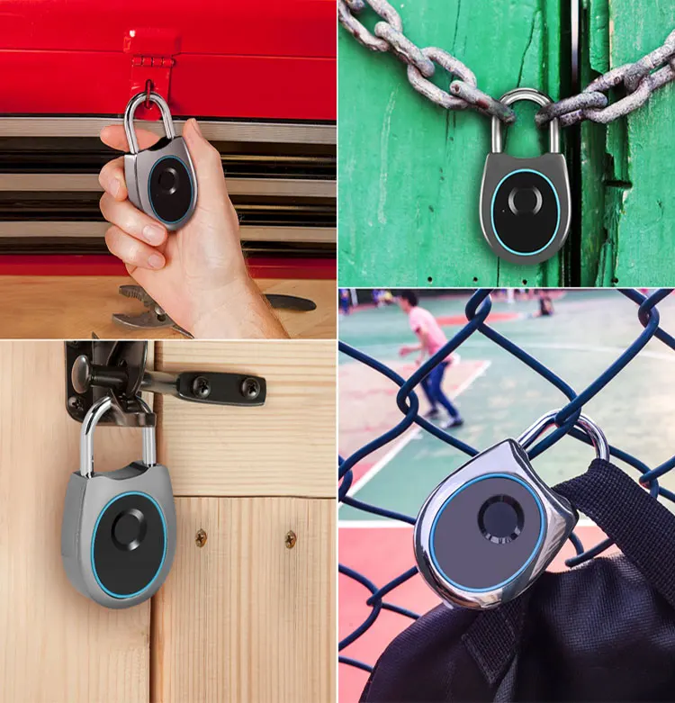 高品质智能手指垫锁 bt 连接应用程序智能挂锁