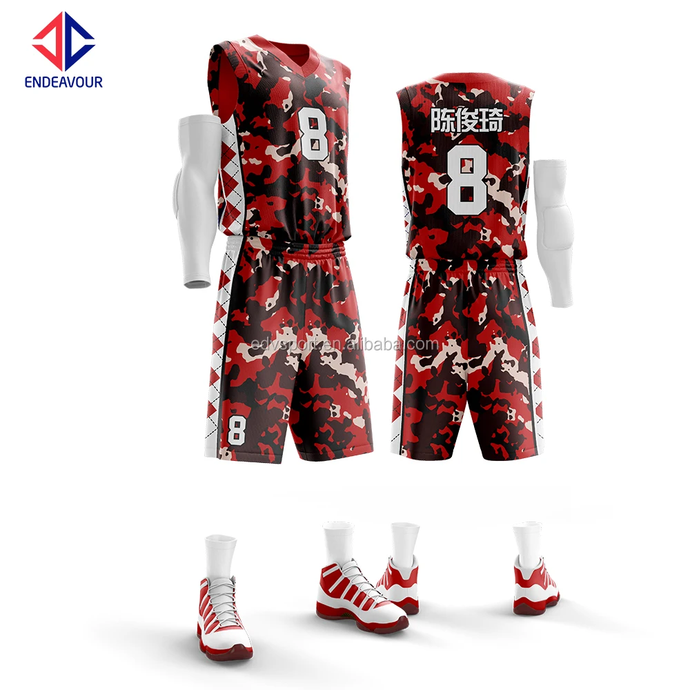 Camouflage Design Basketball Jersey 