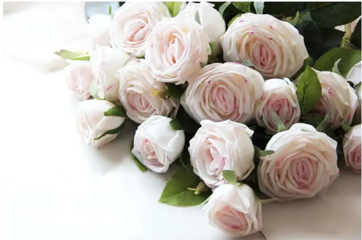71 cm 3 heads roses Artificial Flower High-grade silk flowers Wedding home decoration a bouquet of rose flower