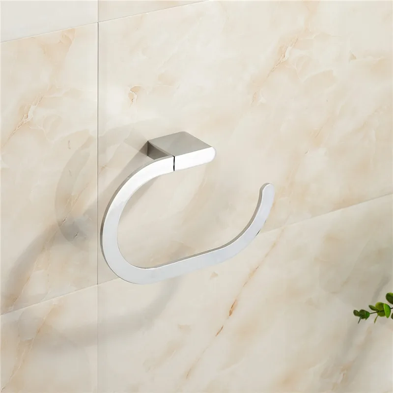 
hot sale 17932 modern bathroom set accessoires chrome finish towel ring bathroom fittings names of towel ring 