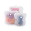 100% Food Grade 3 Pieces Reusable Silicone Food Storage Bag Set