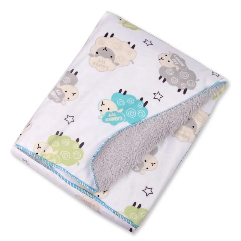 
Newborn Receiving Stroller Flannel Minky Baby Blanket 