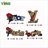 Hot sale gold sliver letter sequin patch embroidery letter a m patch for clothing jacket jeans