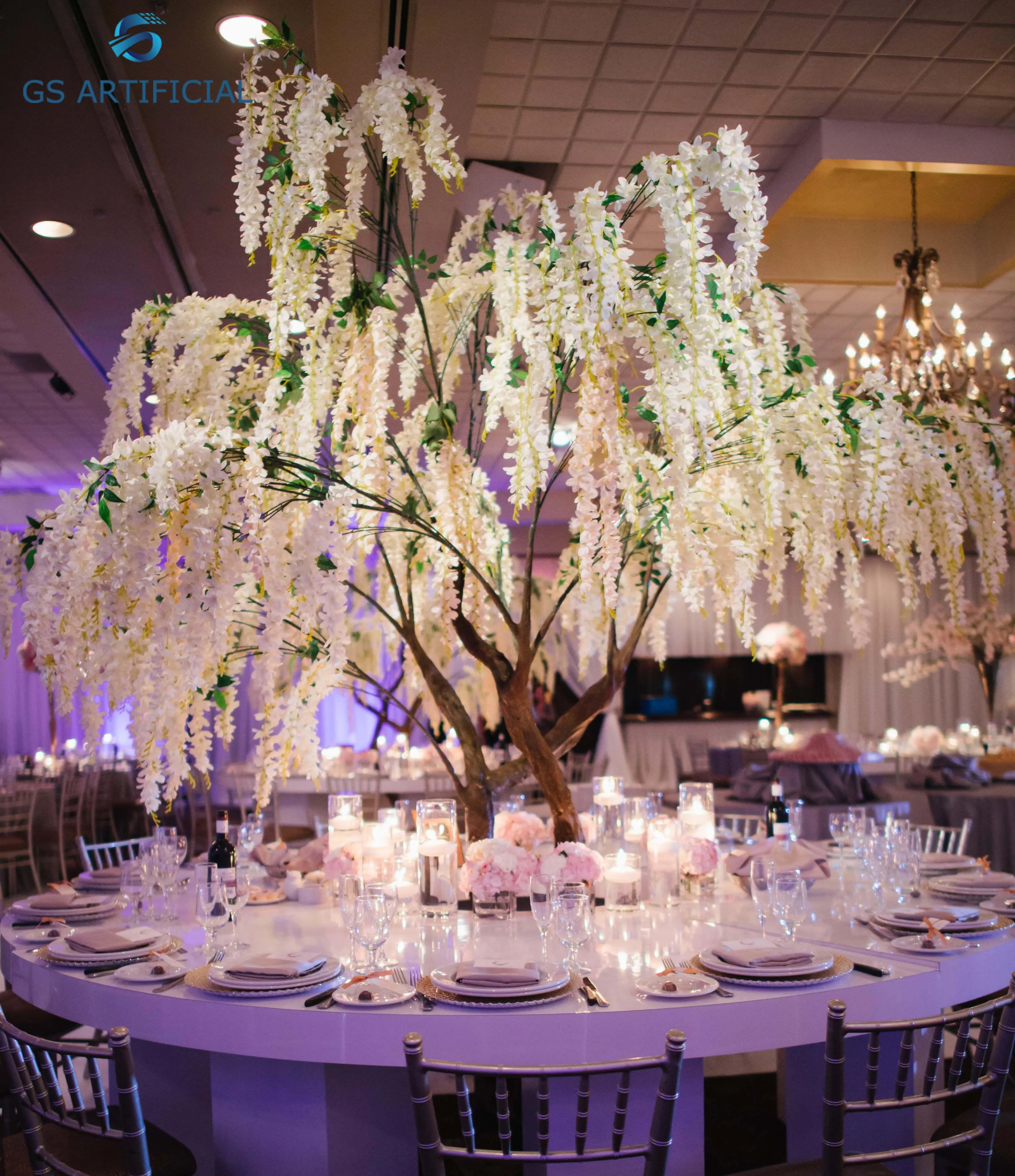 Fake Tree 150cm Tall Wisteria Wedding Plant Draping White Flowers Artificial Flower Tree Buy Artificial Flowers Wedding Wisteria Fake Tree Fake Flower Product On Alibaba Com