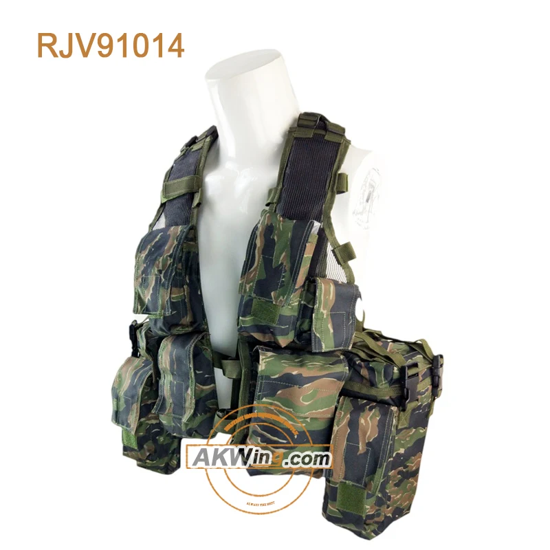 Malaysia Army Tactical Assault Vest Military Combat Vest Tiger Stripe Camouflage Molle Tactical