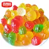 Orange double layer halal gummy candy in bulk