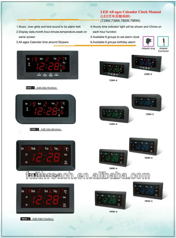 Electric Day Date Calendar Clocks For Elderly Buy Calendar Clocks For