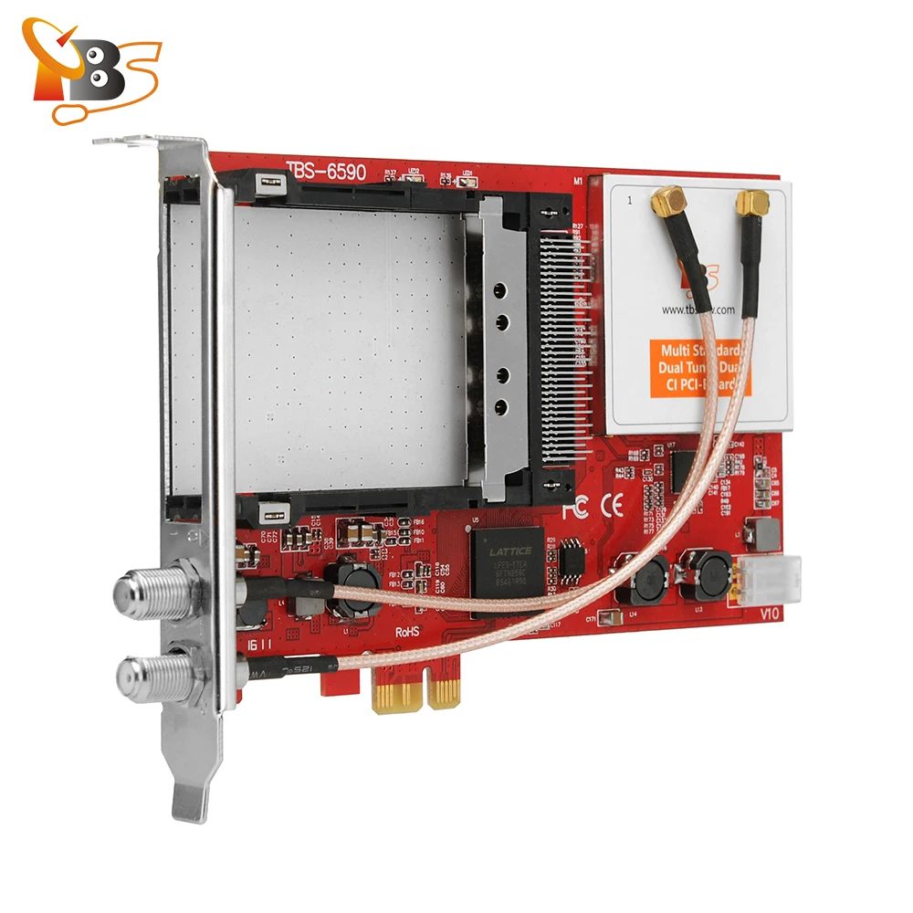 
TBS6590 Digital Satellite External TV Tuner CI Module HD Receiver for Watching FTA and Encrypted Pay TV Channels 