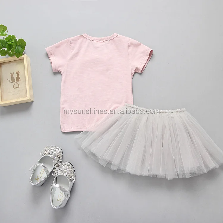 Ensemble Fille pour 1-5 Ans B/éb/é Fille Vetement Bebe Fille Costume Habit B/éb/é Fille Ensemble Jupe et Haut Vetement Fille Ete Tee Shirt Fille Jupes B/éb/é Fille