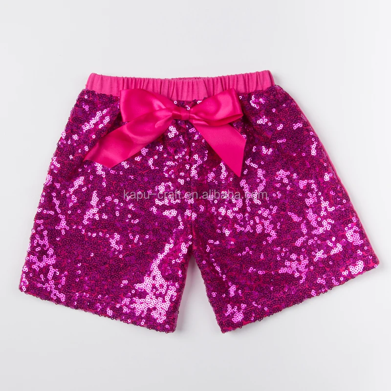 

0-8years wholesale Kids summer wear gold sequin shorts for baby girl