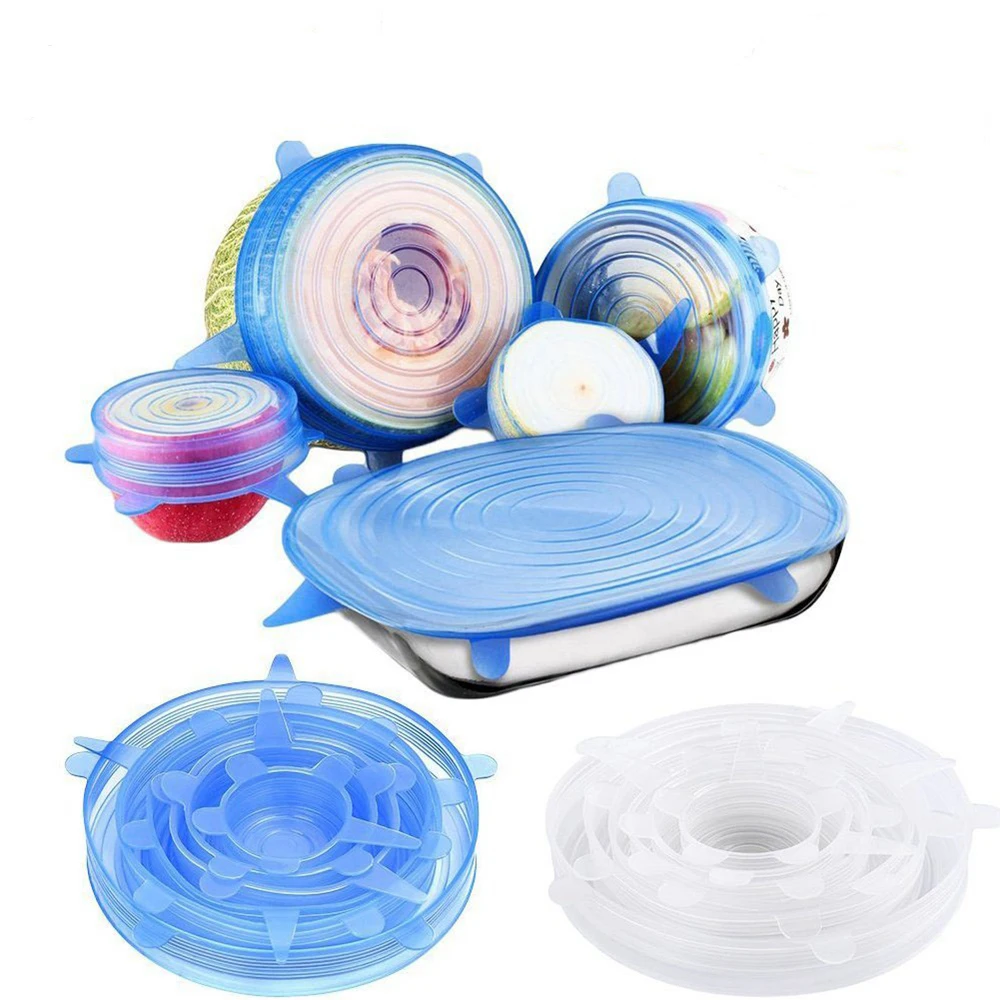 

Flexible LFGB Silicone Stretch Lids Sets Reusable Silicone Suction Lid Set, N/a