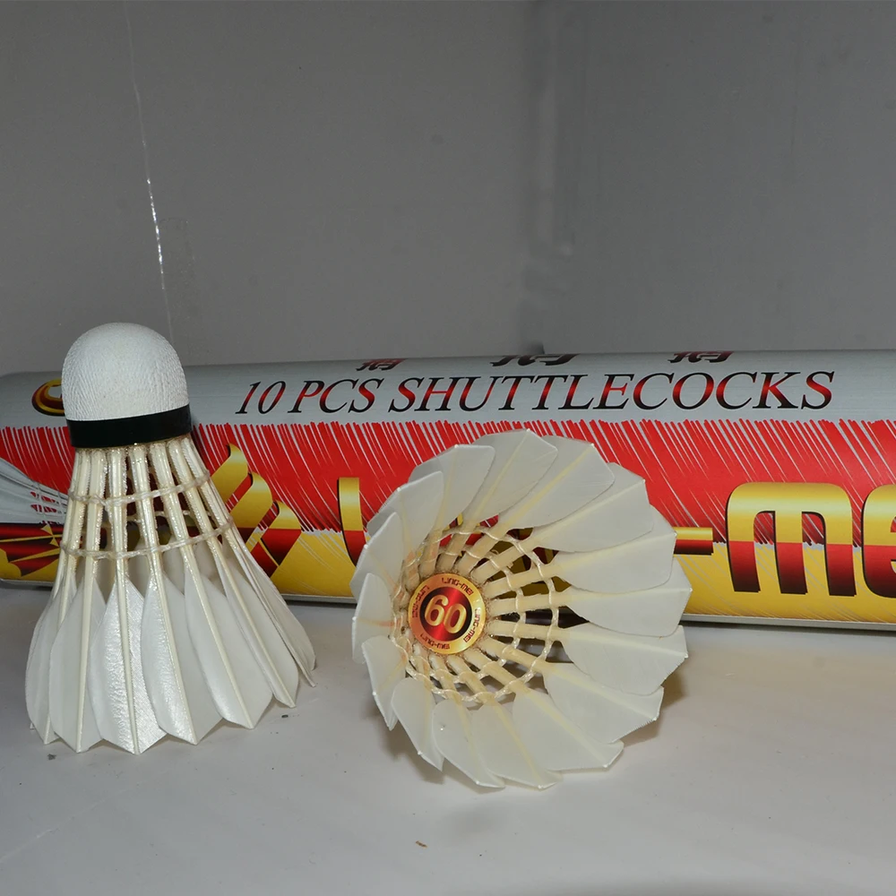 

new most durable li-ning A+ 90 shuttlecock class A goose feather badminton shuttlecock indoor, White