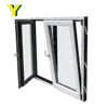 YY construction Aluminium Tilt and Turn Windows Two Open Way with Energy Efficient Glass