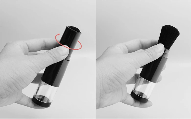 Sunscreen Cosmetic Beauty Dispensing Refillable Powder Brush Container