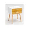 Classic french style retro small oriental night table bedside with drawer, kids night stand bedside table black for hospital