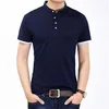 2018 Summer New Fashion Tshirt Men Slim Fit Short Sleeve T Shirt Men Mandarin Collar Casual T-Shirts
