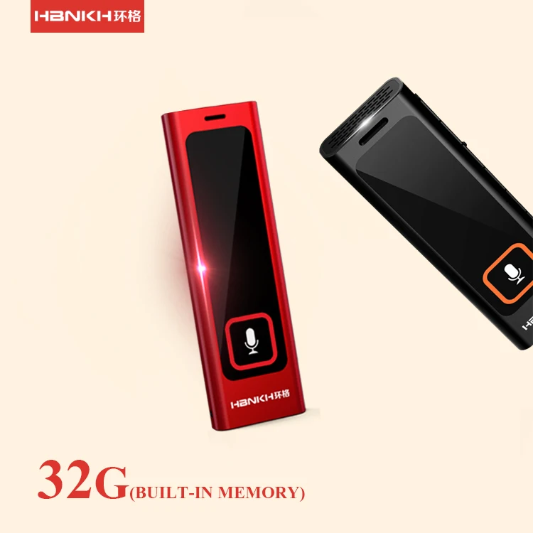 

32GB large memory and long time hidden pen audio recorder, Black/red