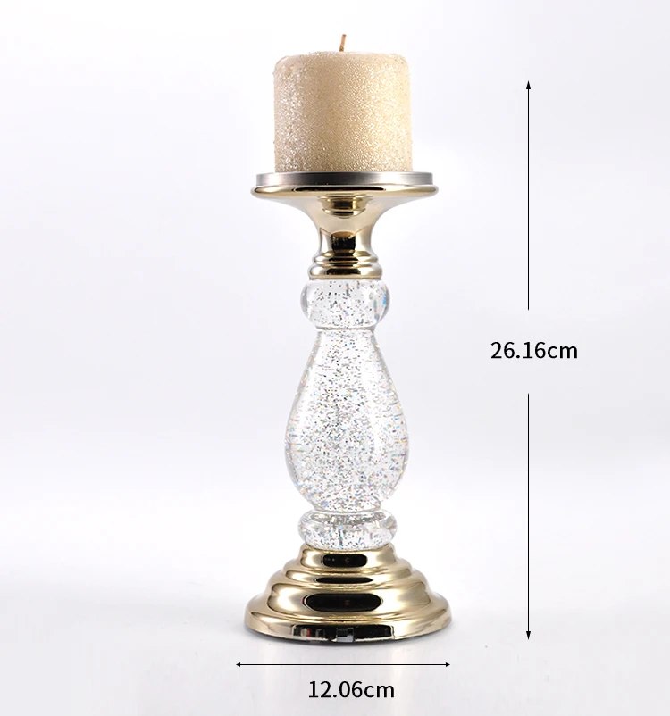 Battery Led Light Dinner Decoration Swirling Glitter Candle Holder
