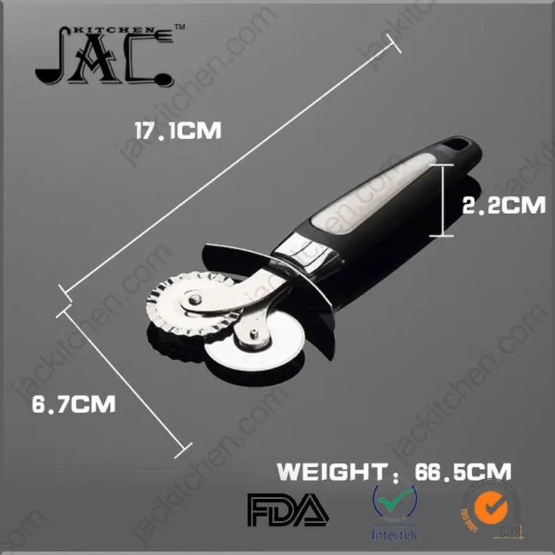 Hot Selling 2017 Amazon Stainless Steel Wooden Pizza Cutter