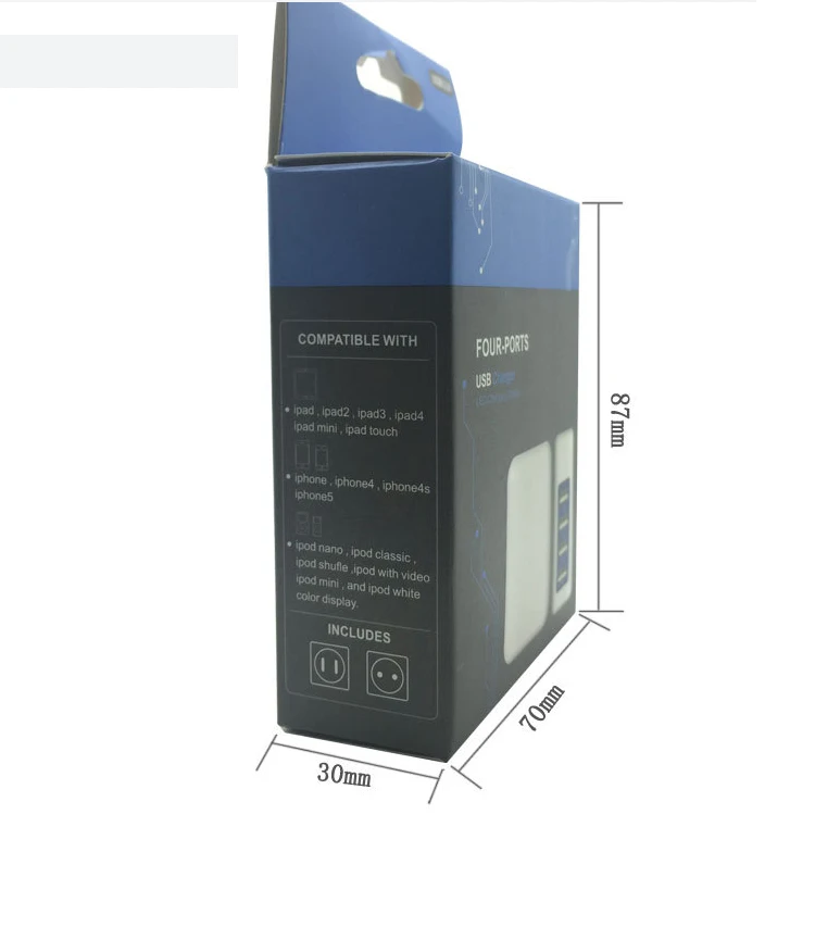 15.5W 5V Usb Wall Charger For Samsung 4 Port Foldable EU/US Plug Quick Charging For iPhone Charger