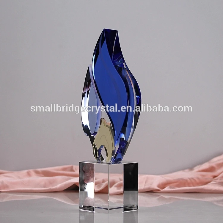 Wholesale New Design Flame K9 Crystal trophy Award