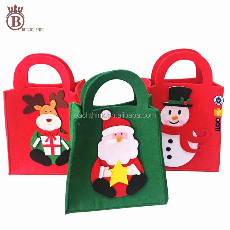 Wholesale Christmas Decoration Felt Shopping Gift Bag Buy