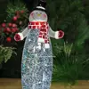 LED light up battery operated led snowman tea lights christmas snow ball ornaments