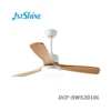 1stshine Luxury 52&48 inch AC 220v electric solid wood blades 3 speed remote control ceiling fan 18W LED