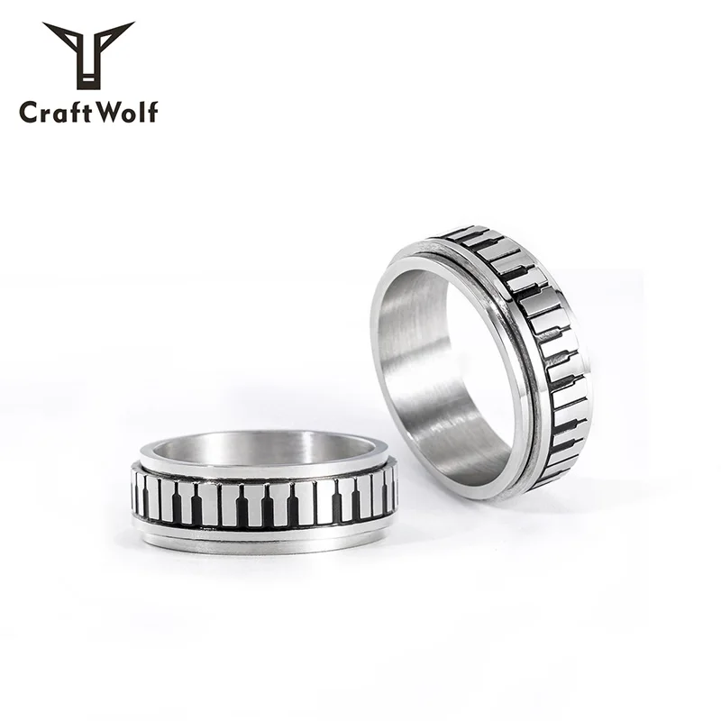 

Craft Wolf 2019 Hot Selling Fashion Unique Jewelry Piano Ring, Steel