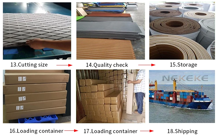 Marine Boat Flooring EVA Foam deck pad sheet Synthetic Teak