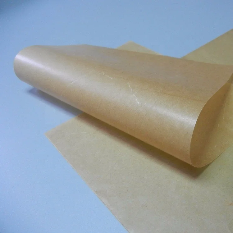 
Top quality non stick double sided food grade brown silicone grease proof paper 