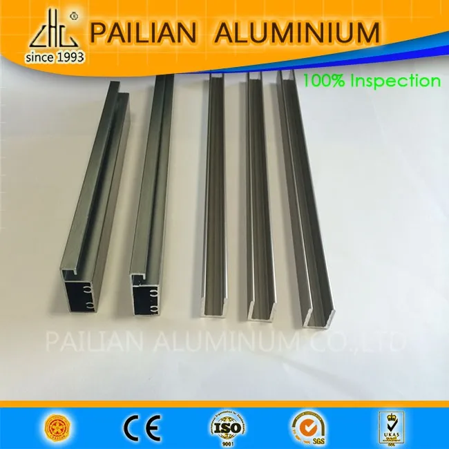 Factory Extruded Profile 6063 6463 Mirror Polished Aluminium U Channel Glass Frame For Shower