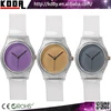 custom watch dial printing plastic watch transparent jelley child strap white teenager watch