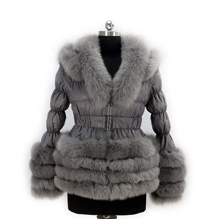 

2018 new arrival fox fur collar for winter fashion jacket down coat, Request