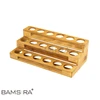 3 Tier Bamboo Essential Oil Storage -Wooden Bamboo Oil Bottle Ladder Organizer-Spice Rack Holder/BSCI,FSC Factory