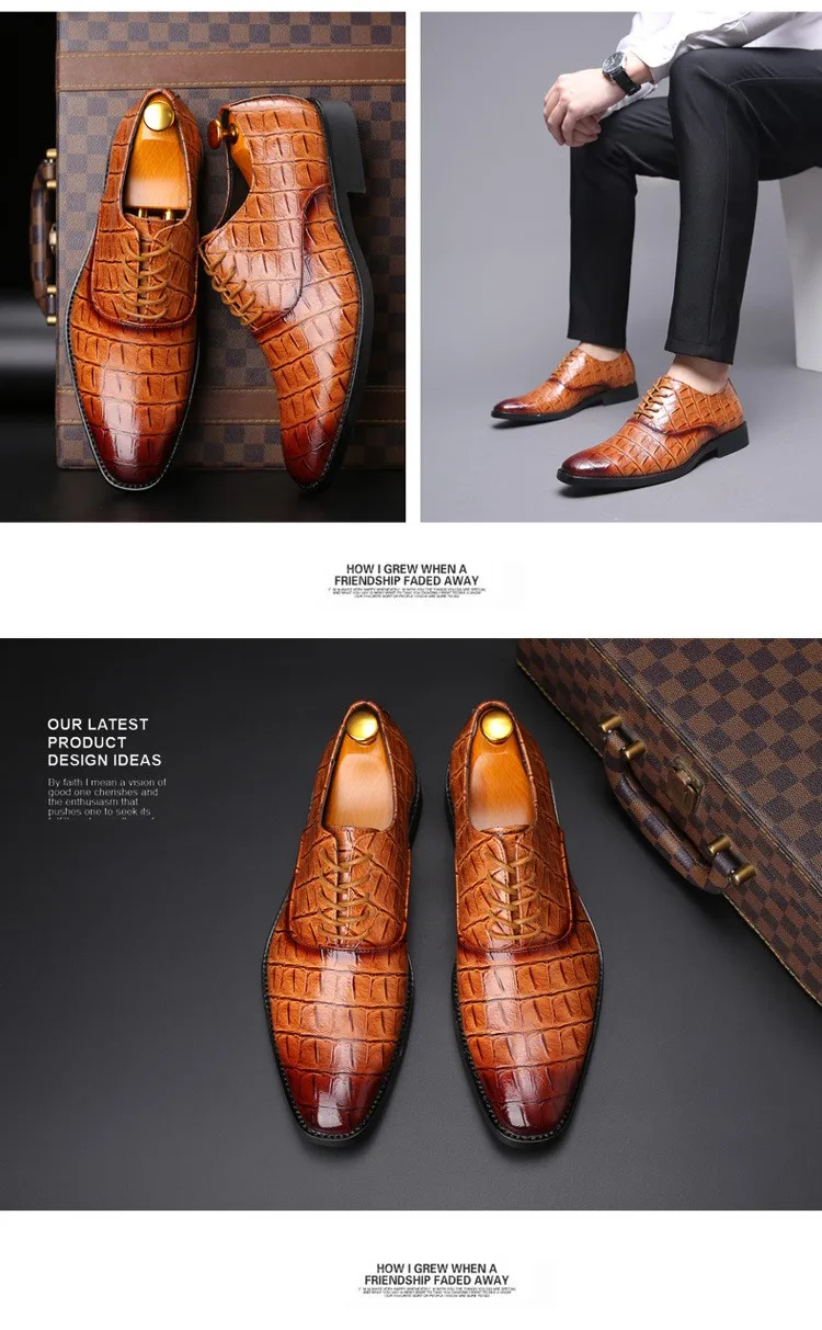 Ss0471 Korean Style Classic Pu Leather Business Dress Shoes 2019 Latest