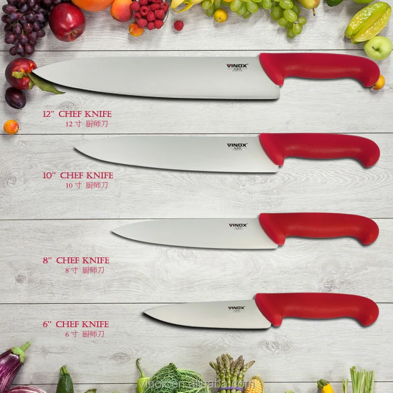 

professional kitchen 6-12" chef knife with PP handle