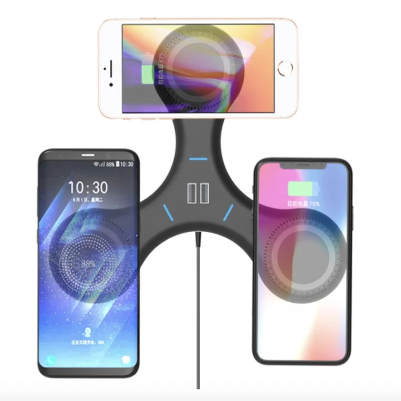 

Factory Outlet Fidget Hand Spinner 3-in-1 Wireless Charger for S8 S9 Apple and 8 Apple X Wireless Charger