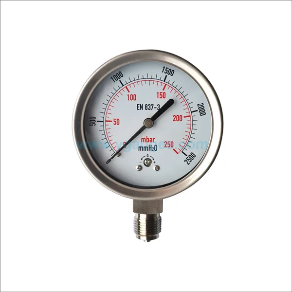 Hydraulic Pressure Gauge Water Pressure Gauge Meter 0~600 bar 0-8500Psi Manometer Metal 63mm Dial Plate G1//4 Connector Pressure Gauge