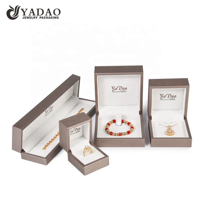 

YADAO manufacturer custom fancy paper plastic box for jewelry ring necklace bracelet with hinge lid, Customized