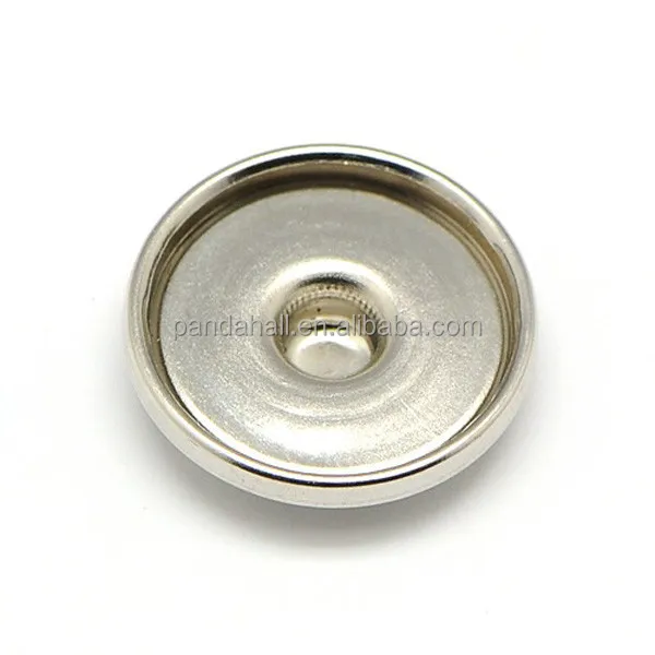 

PandaHall Blanks Decorative 18mm Brass Studs Metal Snap Button, Platinum