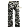 100% cotton six pockets' zipped custom wholesale camo men's trousers man cargo pants
