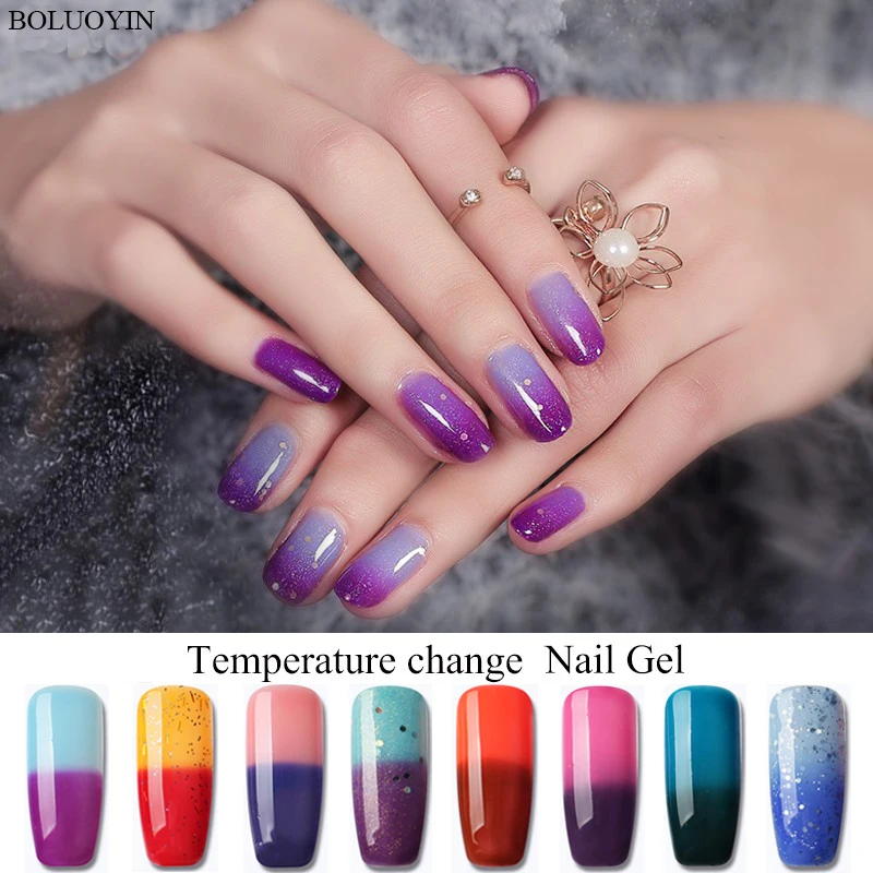 

Temperature Change Color Gel Nail Polish Soak Off Lucky Chameleon Thermo Gel Lacquer Long LastingUV Gel Varnish Nails Art