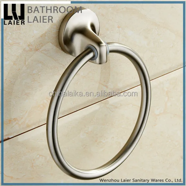 
Ferreteria Zinc Alloy Brush Nicked Bathroom Accessories Wall- Mounted Towel Ring 