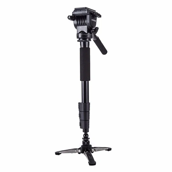 

YUNTENG VCT-588 Pro Camera Fluid Drag Tripod Monopod for DSLR cameras, Black