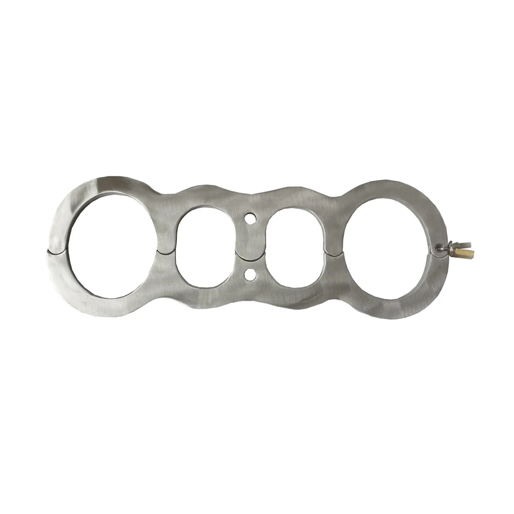 Alternative fun toy BDSM stainless steel hand and foot restraint fetishism slave handcuffs foot handcuffs sex toys
