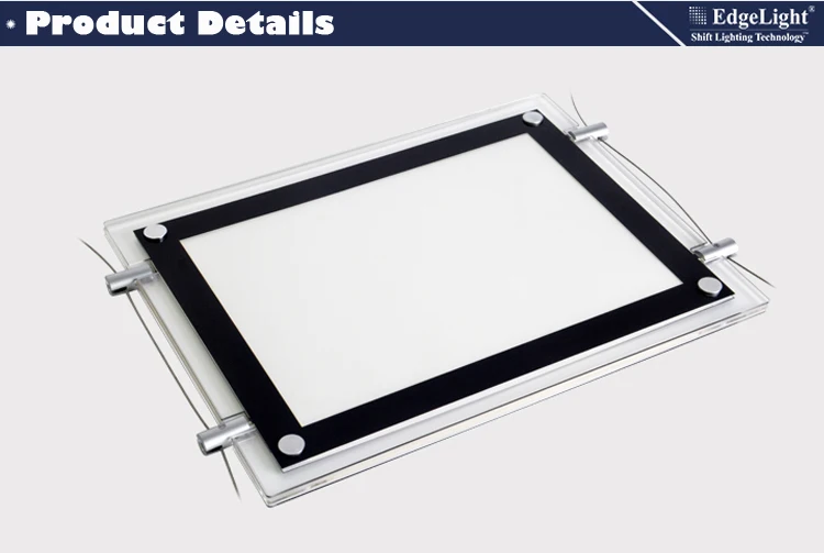 Super slim customized size advertising window led acrylic crystal box displays for real estate agent