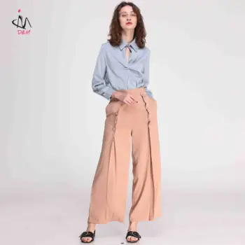 pantalones de tela para mujer